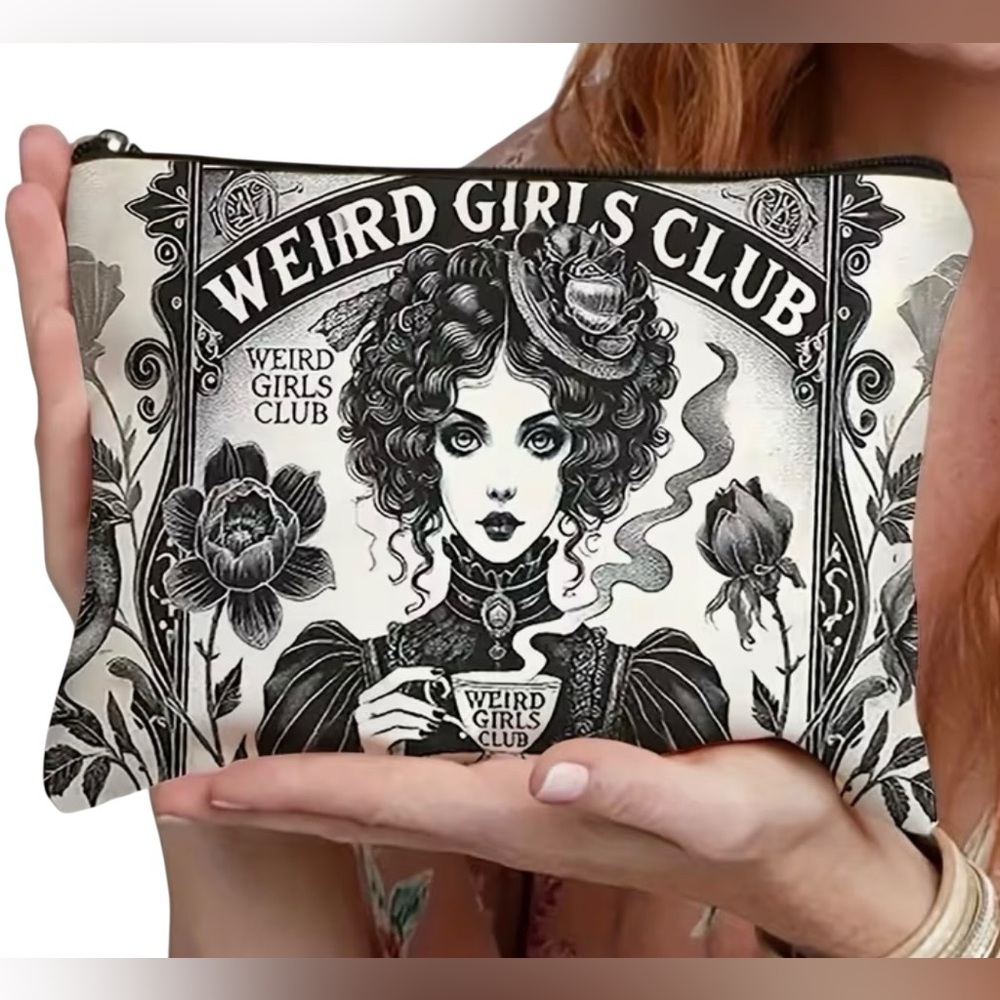 ‘Weird Girls Club’ Black and White Bag